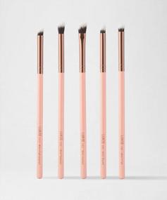 img 3 attached to Rose Gold Luxie Mini Detail Brush Set - Perfect For Precise Makeup Application