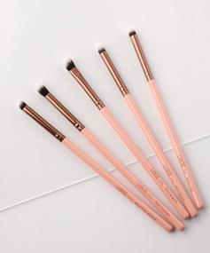 img 2 attached to Rose Gold Luxie Mini Detail Brush Set - Perfect For Precise Makeup Application