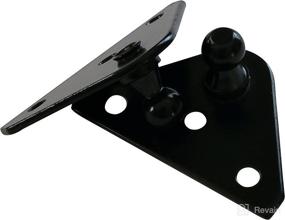 img 2 attached to 🔩 Powder-Coated Black Steel Flat Lift Support Bracket - 14 Gauge - 10mm Ball Stud - Gas Shock Mounting - Lid Strut Prop Spring Mount