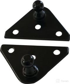 img 3 attached to 🔩 Powder-Coated Black Steel Flat Lift Support Bracket - 14 Gauge - 10mm Ball Stud - Gas Shock Mounting - Lid Strut Prop Spring Mount