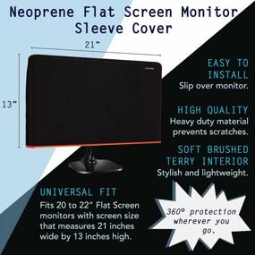img 3 attached to Scratch-Resistant Neoprene Monitor Cover For 20-22 Inch LCD/LED HD Panels - Pawtec