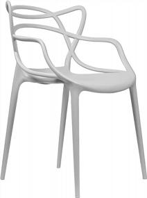 img 3 attached to Grey Modern Contemporary Dining Room Chair For Home Office Living Family Kitchen