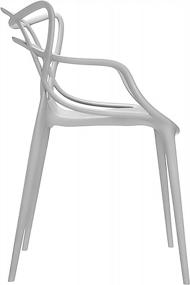 img 2 attached to Серый современный современный стул столовой для кухни семьи домашнего офиса живущей