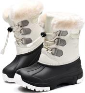 👞 waterproof lightweight boys' outdoor boots with fur lining by mereph logo