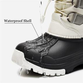 img 1 attached to 👞 Waterproof Lightweight Boys' Outdoor Boots with Fur Lining by Mereph