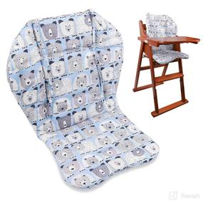 img 4 attached to 🐻 Breathable Baby Highchair Seat Cover with Bear Pattern - Enhancing Comfort & Cushioning, Ideal for High Chairs and Strollers