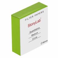 stonylab filter paper circles, 46mm diameter with 20 micron particle retention and medium filtration speed - pack of 100, made of cellulose for accurate quantitative filtration logo