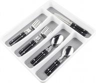 organize your kitchen drawers with the lemuna silverware tray - 5 compartments and non-slip features! logo