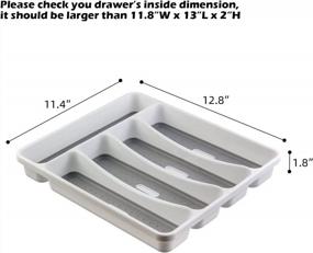 img 3 attached to Наведите порядок в кухонных ящиках с помощью подноса для столового серебра LeMuna — 5 отделений и нескользящие свойства!