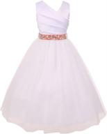 👗 ivory rhinestone communion flowers 10 girls' clothing: stunning dresses for unforgettable occasions logo