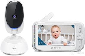 img 4 attached to 👶 Motorola VM75 Video Baby Monitor - 1000ft Range, 2.4 GHz Wireless, 5" Screen, Two-Way Audio, Remote Pan & Digital Tilt, Zoom, Room Temperature Sensor, Lullabies, Night Vision