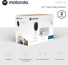 img 3 attached to 👶 Motorola VM75 Video Baby Monitor - 1000ft Range, 2.4 GHz Wireless, 5" Screen, Two-Way Audio, Remote Pan & Digital Tilt, Zoom, Room Temperature Sensor, Lullabies, Night Vision
