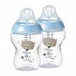 tommee tippee closer to nature anti-colic baby bottle with breast-like nipple - bpa-free, 9 ounce, 2 pack (design may vary) logo