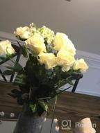 img 1 attached to 🌹 Beautiful Blooming Blue Roses: Veryhome Artificial Silk Flowers for Home Garden Décor & Weddings - 10 Pcs review by Trey Dikici