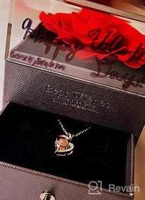img 5 attached to Коробка с вечными розами Подарки с ожерельем «Я люблю тебя на 100 языках» для женщин - Идеальный подарок из сохранившейся розы для нее, подруги, мамы на День святого Валентина и Рождество - Coindivi