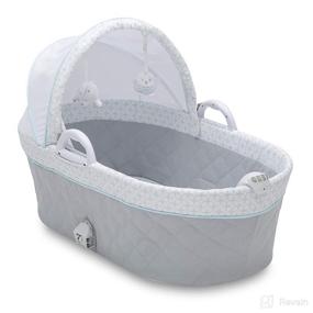 img 2 attached to 👶 Delta Children Deluxe 2-in-1 Moses Bedside Bassinet Portable Crib, Merida - A Convenient and Stylish Baby Sleep Solution