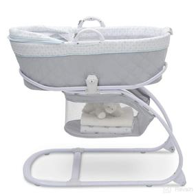 img 1 attached to 👶 Delta Children Deluxe 2-in-1 Moses Bedside Bassinet Portable Crib, Merida - A Convenient and Stylish Baby Sleep Solution