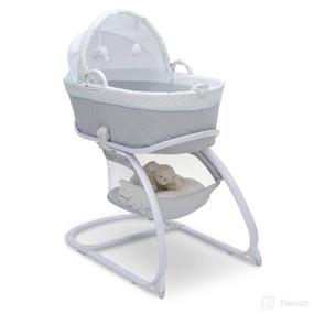 img 4 attached to 👶 Delta Children Deluxe 2-in-1 Moses Bedside Bassinet Portable Crib, Merida - A Convenient and Stylish Baby Sleep Solution