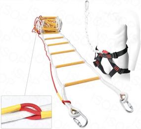 img 3 attached to Fire Evacuation Rope Ladder 32Ft (10M) With Fall Arrest System & Spring Hooks - Rescue Ladders For 4-5 Story Homes - ISOP Innovative Solution
