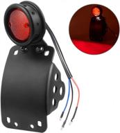 motorcycle led brake tail light with side mount and license plate holder for bobber, chopper, harley davidson, yamaha, kawasaki, and honda bikes by benlari logo