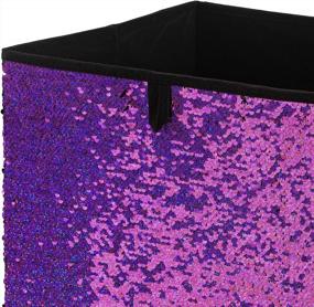 img 2 attached to Efficient and Chic: Organize It All Collapsible Fabric Sequin Storage Cube Bin (Pink to Black)