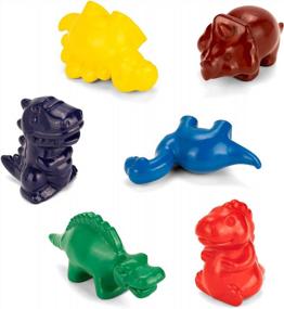 img 4 attached to Colorful Dino Delight: Gibot Palm Grip Crayons For Kids - Non Toxic & Washable (6 Colors)