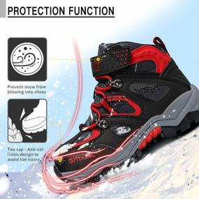 img 1 attached to Littleplum Boys Snow Boots Winter Waterproof Antiskid Boots Hiking Outdoor Shoes For Kids(Toddler/Little Kid/Big Kid)