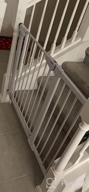 img 1 attached to Extra Wide Baby Gate For House, Easy Walk Thru Dog Gate With Auto Close Safety Pet Gates For Stairs And Doorways, Cumbor 29.5"-51.6" Includes 4 Wall Cups - Mom'S Choice Awards Winner Brown review by Mike Meyers