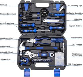 img 3 attached to 120-Piece General Household Hand Tool Kit With Storage Case - Ideal For Apartment, Garage, Dorm And Office Repairs - Prostormer
