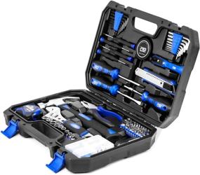 img 4 attached to 120-Piece General Household Hand Tool Kit With Storage Case - Ideal For Apartment, Garage, Dorm And Office Repairs - Prostormer