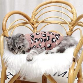 img 1 attached to Untyo Sweater Leopard Clothes Outdoor Cats