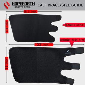 img 3 attached to Find Relief From Calf Muscle Strains With HOPEFORTH'S Adjustable Calf Brace - 2 Pack Shin Splint Support Sleeve For Men And Women