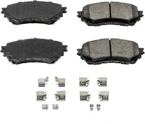 img 1 attached to 🔌 Power Stop Z17 Front Ceramic Brake Pads with Hardware - Model 17-1711