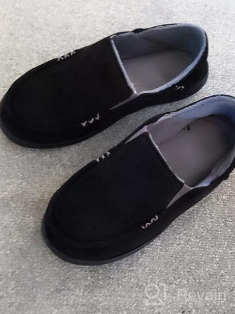 img 1 attached to Men'S Memory Foam House Shoes, Zizor Comfy Moccasin Slippers, Indoor Outdoor Casual Slip On Loafer Drop Heel review by Robin Naber