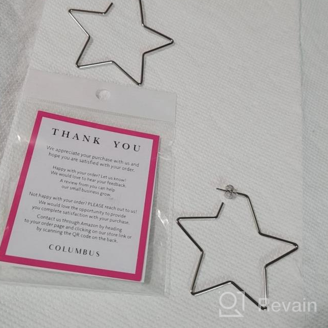 img 1 attached to Hypoallergenic Lightweight 14K Gold Dipped Star Drop Dangle Earrings - Lovely & Fun Statement Jewelry review by Joel Gumbiner