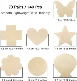 img 3 attached to ONESING Nipple Covers - 4-70 Pairs For Women & Men With Silicone Pads & Carry Case