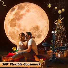 img 1 attached to Experience The Romantic Moonlight In Your Bedroom With TANBABY HD Moon Projector Light: Three Adjustable Brightness Modes And USB Charging