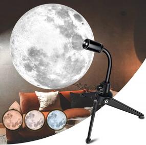 img 4 attached to Experience The Romantic Moonlight In Your Bedroom With TANBABY HD Moon Projector Light: Three Adjustable Brightness Modes And USB Charging