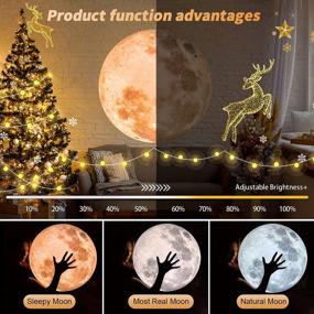 img 3 attached to Experience The Romantic Moonlight In Your Bedroom With TANBABY HD Moon Projector Light: Three Adjustable Brightness Modes And USB Charging