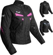 stylish pink women's motorcycle jacket: waterproof, ce armored, 🧥 xl, ideal for stunt adventure & rainy rides - stella logo