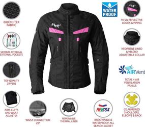 img 3 attached to Stylish Pink Women's Motorcycle Jacket: Waterproof, CE Armored, 🧥 XL, Ideal for Stunt Adventure & Rainy Rides - Stella