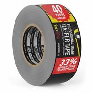 tapeplus gaffer tape - large 2 inch x 40 yards roll - versatile black tape for gaffers, ducts, floors, and more logo