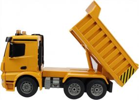 img 2 attached to 🚚 Fisca 1/20 Scale 6 Channel 2.4Ghz RC Dump Truck Construction Vehicle Toy with LED Lights and Simulation Sound for Kids - Remote Control Truck