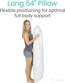 img 1 attached to Xtra-Comfort Orthopedic Body Pillow (4.5 Feet Long) - Shredded Memory Foam Cushion for Sleep, Pregnancy Support, Maternity Bed Rest - Comfortable Side Sleeper Soft Pad - Bamboo Cover with Big Case
