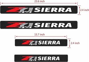 img 3 attached to DONGT 4Pcs For GMC Sierra Door Sill Protector Reflective 4D Carbon Fiber Sticker Decoration Door Entry Guard Door Sill Scuff Plate Stickers Accessories For GMC Sierra(For Z71 Sierra)