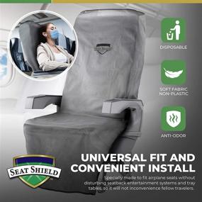 img 1 attached to SeatShield Disposable Airplane Seat Covers - Water-Repellent 🛡️ Barrier to Keep Passengers & Seats Dry and Clean