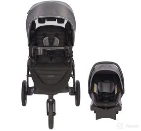 img 3 attached to 👶 Evenflo Folio3 Stroll & Jog Travel System Review: LiteMax 35 Infant Car Seat in Skyline