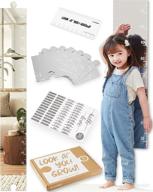 lookey growth chart mirror: height ruler with decal stickers for nursery wall decor, playroom, and daycare – shatterproof acrylic sheet, peel and stick montessori body mirror for kids and toddlers логотип