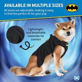 img 2 attached to 🐶 DC Comics for Pets: Batman Dog Harness - Medium Size | Comfortable No Pull Dog Harness with Batman Costume Design