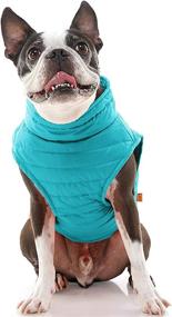 img 1 attached to Turquoise Small Puffer Vest Dog Jacket - Gooby: Ultra Thin Zip Up Wind Breaker with Dual D Ring Leash - Water Resistant Small Dog Sweater Coat - Clothing for Small Dogs Boy or Medium Dogs